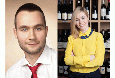 Alexey Soloviev, wine category manager, METRO Cash & Carry; Xenia Karpenko,  Wine Religion wine bar