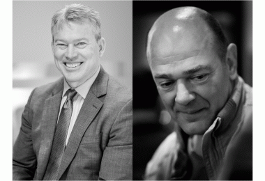 Troy Christensen, CEO, Enotria&Coe; Eric Narioo, founder of Les Caves de Pyrene
