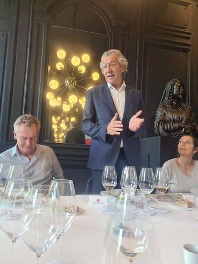 Gérard Bertrand, presenting Clos du Temple at Guy Savoy