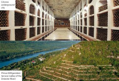 Cricova underground city & Prince Wittgenstein terrace (valley of the Dniester River)
