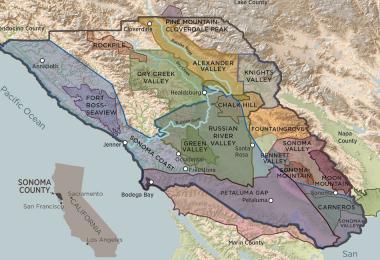 Map of Sonoma (Photo: Sonoma County Vintners)