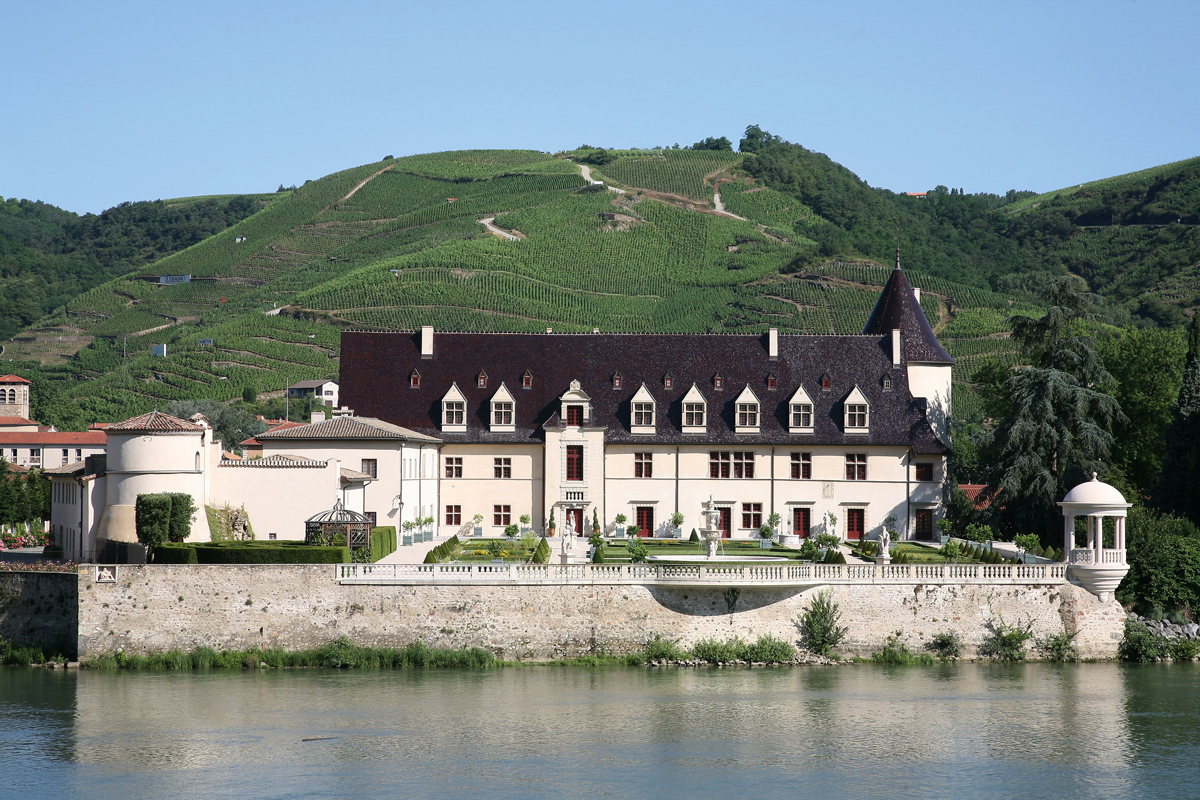 The restored Château d`Ampuis is now a French national monument, as well as Guigal`s headquarters