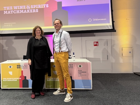 Anja Zimmer and sommelier Job Seuren at WBWE