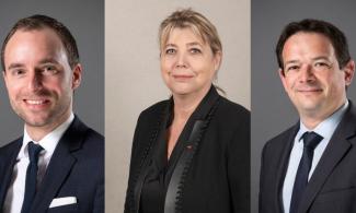 Nathalie Vranken appointed new CEO of Vranken-Pommery Monopole Group. Her deputies will be Julien Lonneux (left) and Clément Pierlot (right). (Photo: BALLADE STUDIO/Vranken-Pommery Monopole)