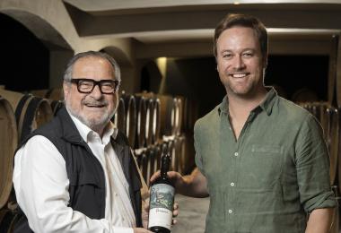 Michel Rolland (left) and Travis Braithwaite (Photo. www.danienel.co.za)