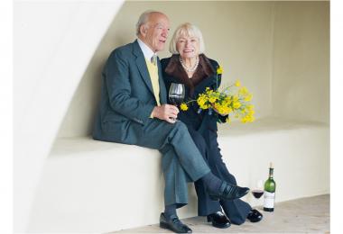 Robert Mondavi and  Margrit Biever Mondavi
