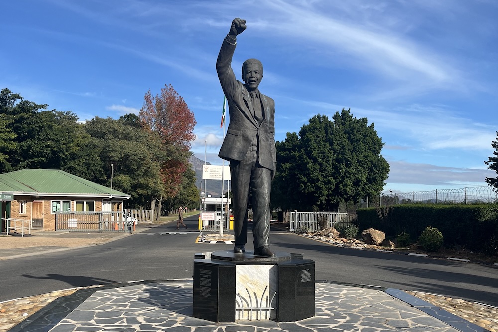 Nelson Mandela freedom statue in Franschhoek