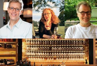 Eric Asimov, Alice Feiring, David Bowler, Inside Corkbuzz at Union Square