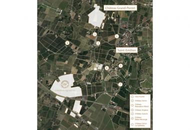 Châteaux Grand Pontet und Quintus from above / Credit: Domaine Clarence Dillon