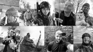 Ukrainian sommeliers and winemakers killed: Upper row, left to right: Sergey Kushinsky, Alexei Sukhoruchenko, Pavlo Gumenyuk, Sergey Zolotar, Pavlo Savchuk. Bottom row, left to right: Igor Terekhin, Eduard Kostritsa, Denis Moroz, Denis Galushko
