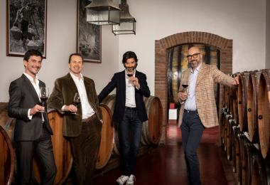 Michele, Domenico and Francesco Zonin with CEO Pietro Mattioni