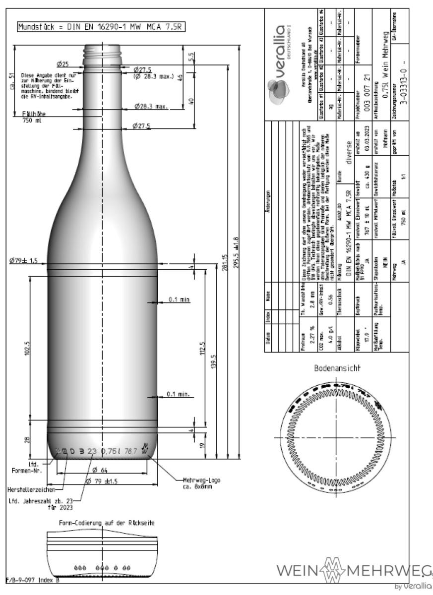 Weighing just 300g, the "Bordeaux Air 300G", launched in November 2023, is one of the lightest Bordeaux bottles currently available.