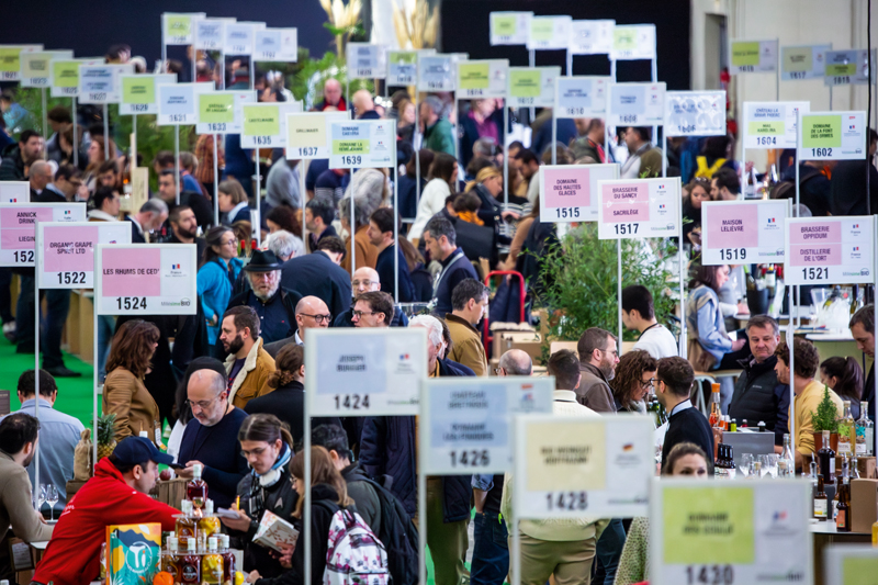Equal conditions: At Millésime Bio, everyone has the same booths – from small winegrowers to large producers. (Photo: Millésime Bio)