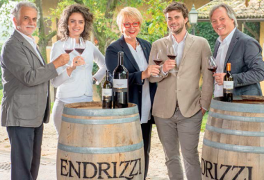 Paolo, Lisa Maria, Christine und Daniele Endrici sowie Christines Bruder Thomas Kemmler / Credits: Endrizzi