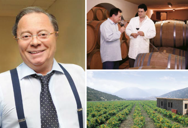 Vassili Kourtakis, Angelos Rouvalis and Tassos Drosiadis, the winemakerteam at Oenoforos / Credits: Greek Wine Cellars D. Kourtakis S.A.