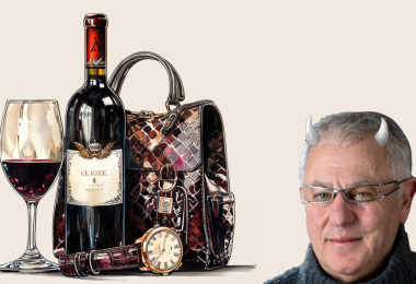 Robert Joseph - with horns and a luxury handbag and watch. Image: Midjourney AI.
