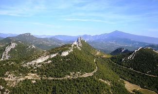 Gigondas is characterized by the southern French limestone rock formations called Dentelles de Montmirail, which stand out from the landscape like spikes. (Photo: Ilka Kramer)