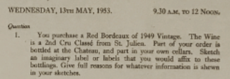 MW Exam Question 1953