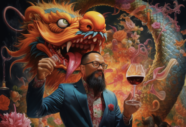 Chinese dragon at a wine tasting (Photo: Midjourney)