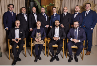 The 12 ASI semi-finalists. Winner, Mikk Parre is second from the right in the top row. Pravilonis and Lepeltier are on  the left of the front row. Photo ©ASI