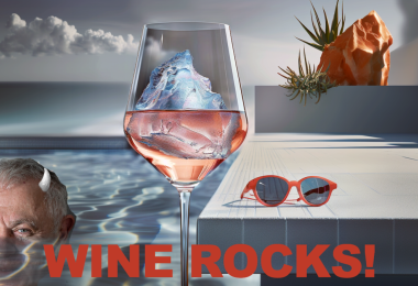 Glass of rosé on the rocks (Image: Midjourney AI)